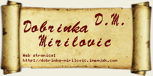 Dobrinka Mirilović vizit kartica